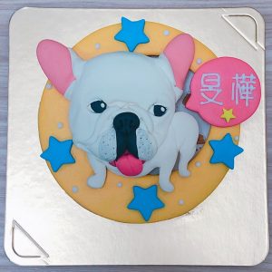 客製化寵物蛋糕推薦，可愛毛小孩法鬥生日蛋糕