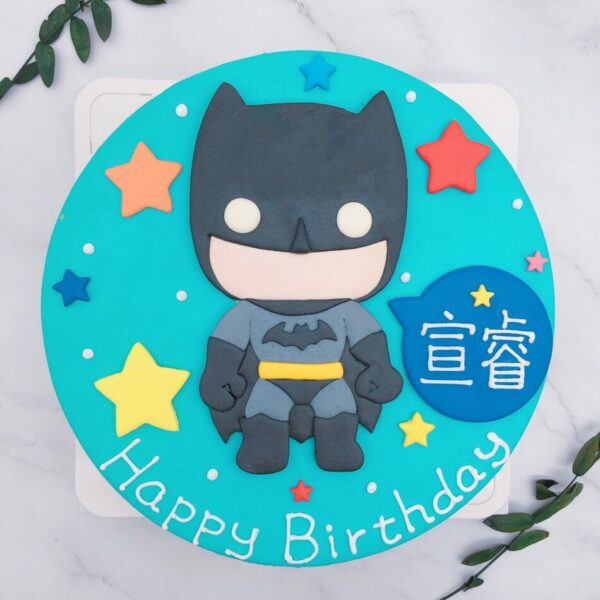 Ｑ版蝙蝠俠造型蛋糕推薦，客製化英雄造型生日蛋糕宅配