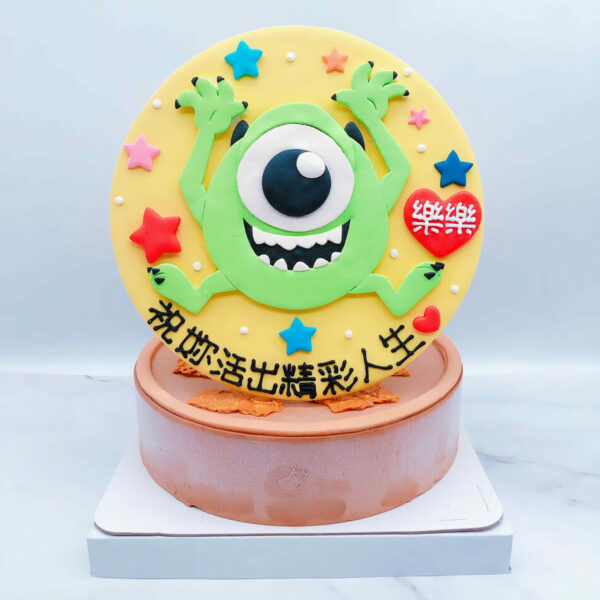 台北怪獸電力公司生日蛋糕推薦，大眼仔客製化卡通造型蛋糕