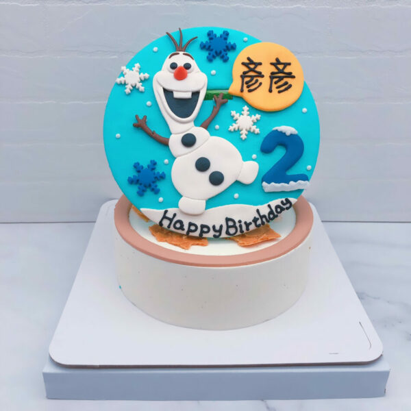 冰雪奇緣客製化生日蛋糕推薦，雪寶造型蛋糕宅配分享