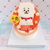 韓國BT21 RJ羊駝生日蛋糕，BTS防彈少年團客製化造型蛋糕來囉！