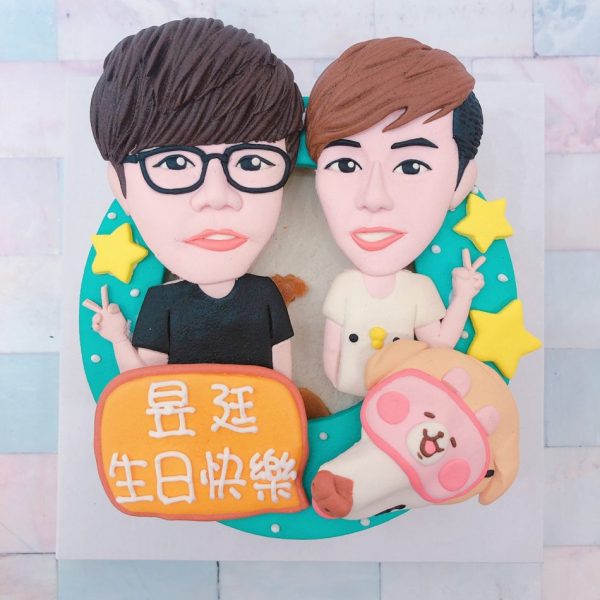 台北客製化造型蛋糕推薦，Ｑ版人物與毛孩造型生日蛋糕