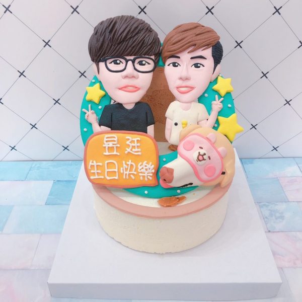 台北客製化造型蛋糕推薦，Ｑ版人物與毛孩造型生日蛋糕