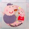 佩佩豬卡通造型蛋糕，可愛粉紅豬小妹生日蛋糕，小豬佩奇Peppa Pig ，豬爺爺與粉紅豬小妹