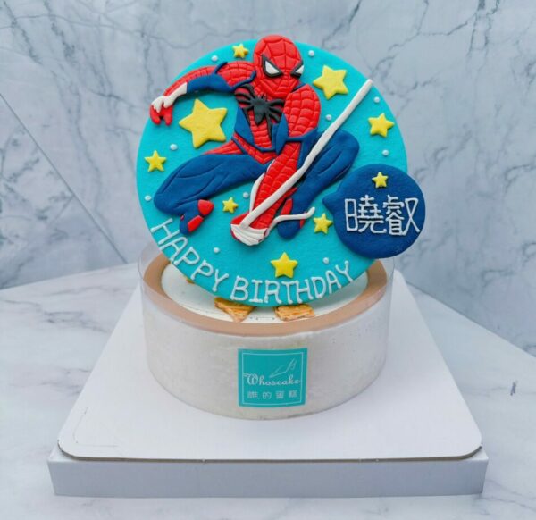 擬真蜘蛛人造型蛋糕推薦，Spider man卡通生日蛋糕訂購