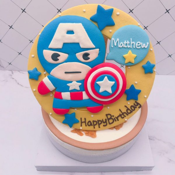 美國隊長造型蛋糕推薦，英雄系列生日蛋糕訂購
