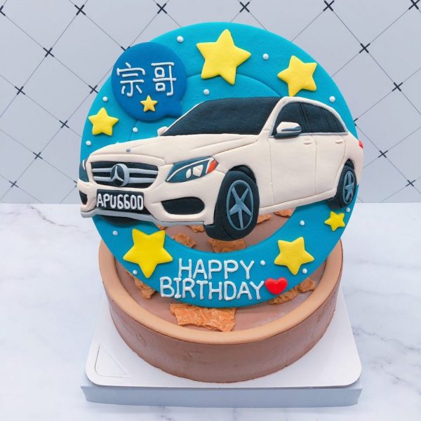 Mercedes-Benz車子生日蛋糕，賓士汽車造型蛋糕宅配