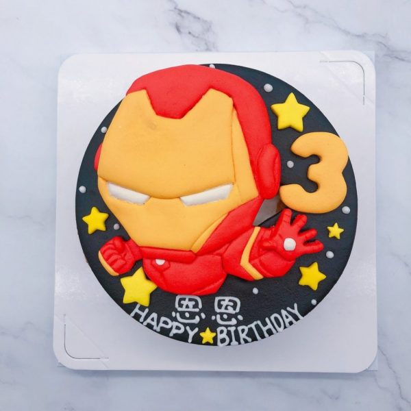 鋼鐵人造型蛋糕推薦，漫威英雄鋼鐵人生日蛋糕
