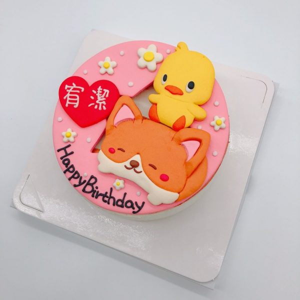 台北Q版小狗生日蛋糕推薦，小雞造型蛋糕宅配
