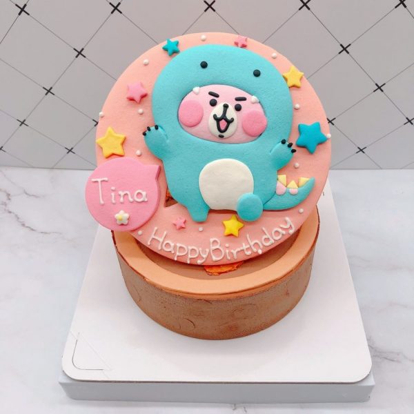 卡娜赫拉粉紅兔兔生日蛋糕，Kanahei造型蛋糕作品分享