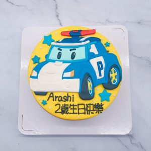 救援小英雄POLI系列卡通蛋糕，波力車子造型蛋糕推薦