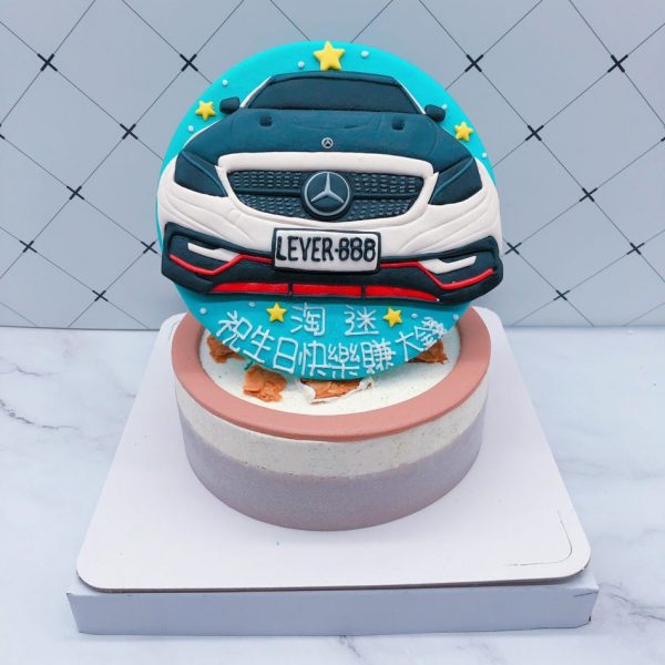 Mercedes-Benz汽車造型蛋糕 ，賓士車子生日蛋糕推薦