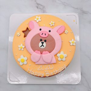 熊大手作造型蛋糕推薦，小豬造型生日蛋糕作品分享