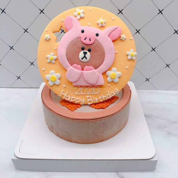 熊大手作造型蛋糕推薦，小豬造型生日蛋糕作品分享