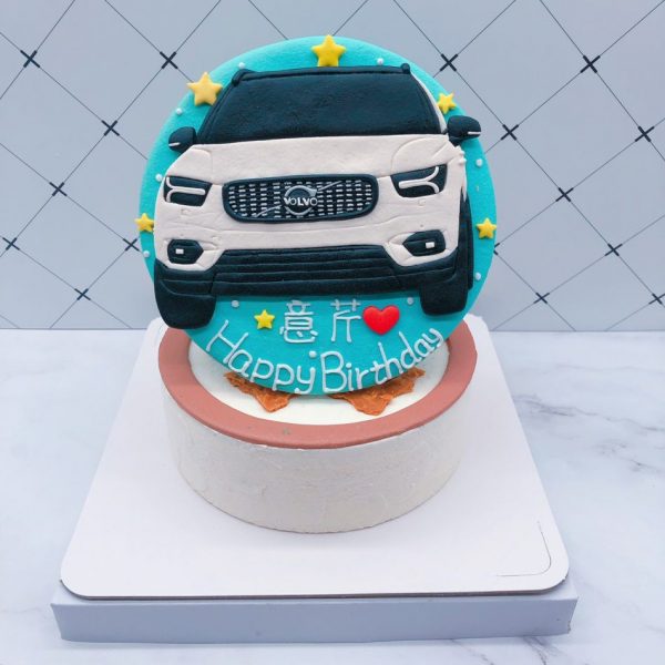 VOLVO汽車造型蛋糕，富豪汽車生日蛋糕宅配