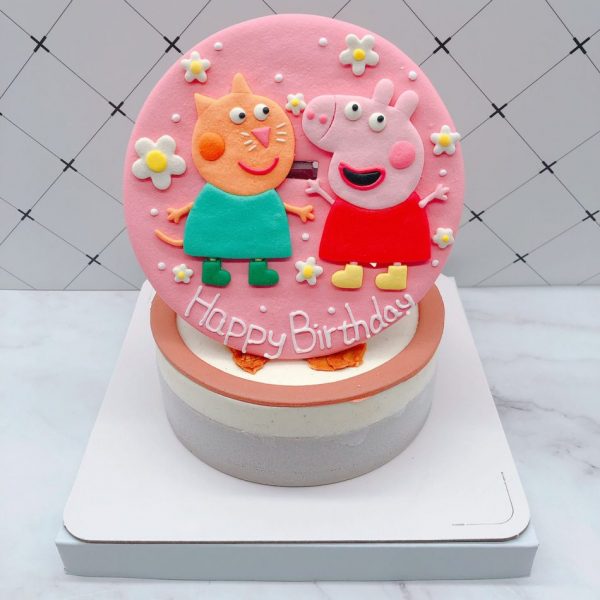 佩佩豬造型蛋糕推薦，卡通貓咪生日蛋糕宅配
