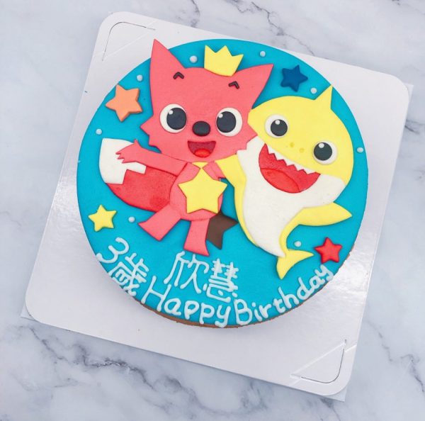 碰碰狐生日蛋糕推薦，鯊魚寶寶造型蛋糕宅配分享