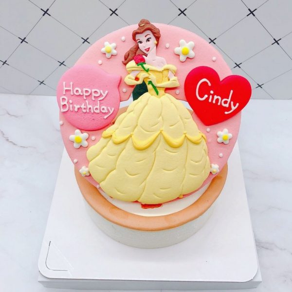 美女與野獸造型蛋糕推薦，貝兒公主生日蛋糕宅配分享
