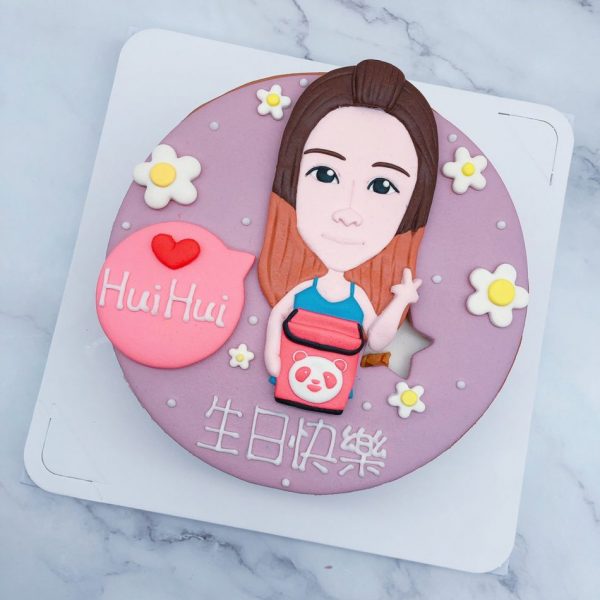 Q版女孩人像生日蛋糕推薦，台北客製化造型蛋糕宅配