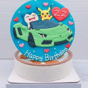 寶可夢皮卡丘造型蛋糕推薦，卡比獸開跑車生日蛋糕