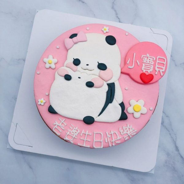 熊貓造型蛋糕推薦，貼圖生日蛋糕手作作品分享