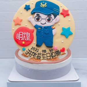 Q版警察造型蛋糕推薦，客製化生日蛋糕宅配分享