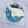 白色保時捷汽車造型蛋糕推薦，Porsche車子生日蛋糕宅配