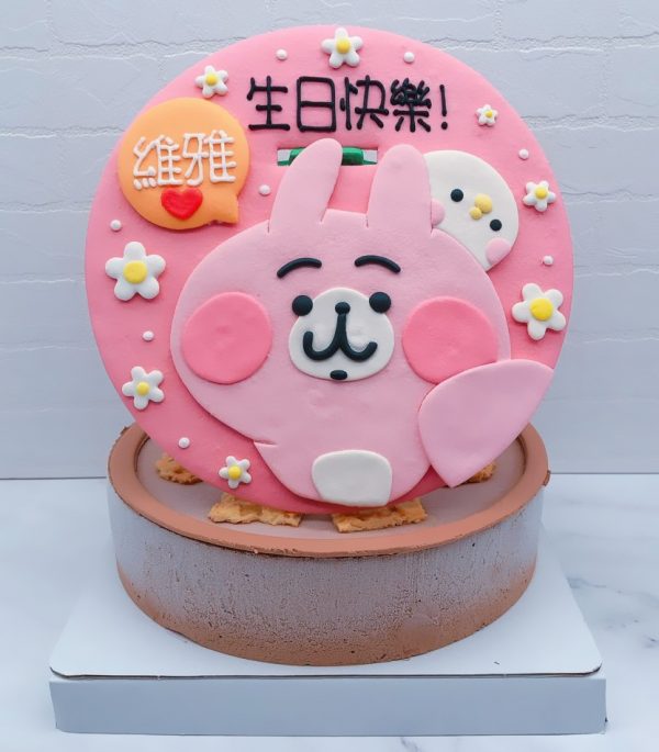 卡娜赫拉生日蛋糕推薦，粉紅兔兔P助造型蛋糕作品分享