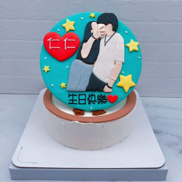 Q版人像生日蛋糕推薦，情侶照片造型蛋糕作品分享