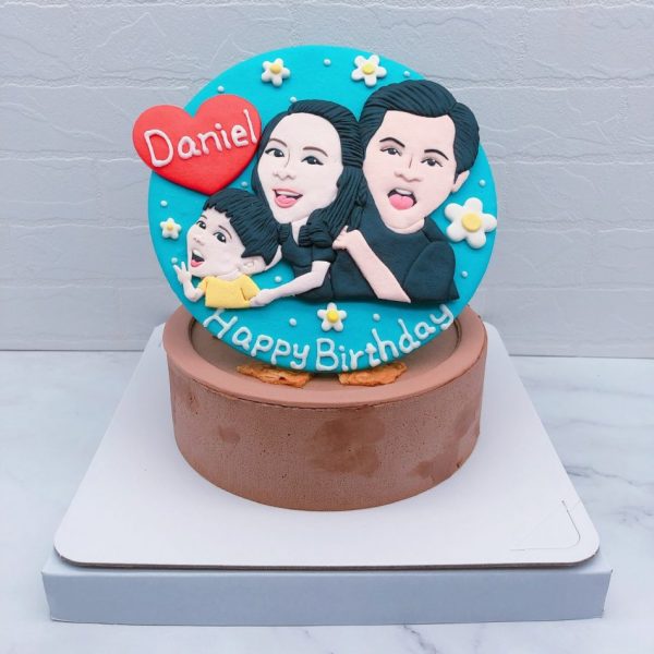 Q版人像客製化生日蛋糕推薦，一家人照片造型蛋糕作品分享