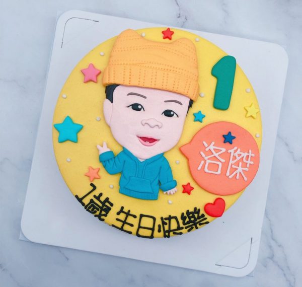 Q版人像造型蛋糕推薦，小朋友周歲生日蛋糕宅配分享