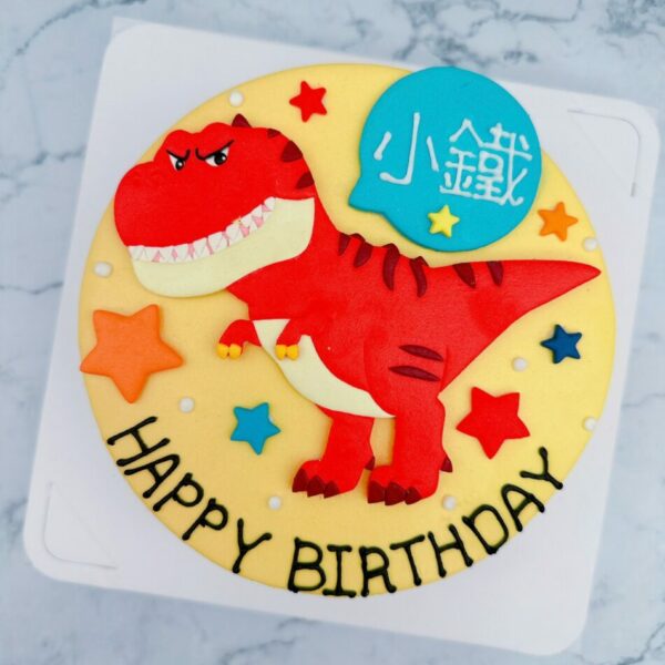 客製化恐龍造型蛋糕推薦，卡通Q版恐龍生日蛋糕宅配