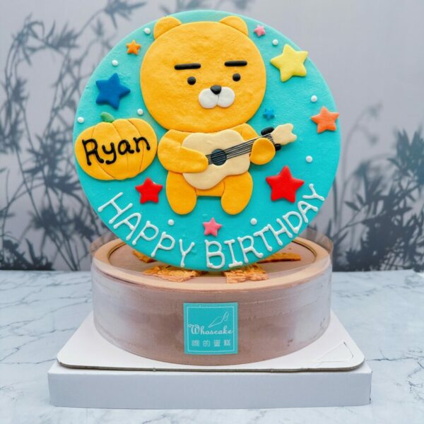 萊恩彈吉他造型蛋糕手作推薦，Ryan生日蛋糕宅配分享