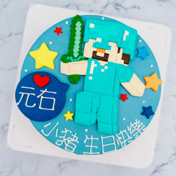 Minecraft生日蛋糕作品分享，麥塊造型蛋糕宅配