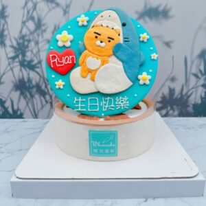 台北Ryan生日蛋糕宅配訂購，萊恩鯊魚客製化造型蛋糕推薦