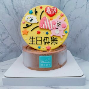 卡娜赫拉造型生日蛋糕宅配推薦，粉紅兔兔與Ｐ助客製化蛋糕分享