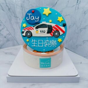 國道警車客製化蛋糕推薦，BMW紅斑馬生日蛋糕宅配分享