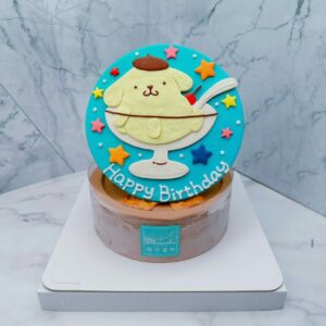 布丁狗造型蛋糕作品分享，PomPomPurin生日蛋糕宅配首選
