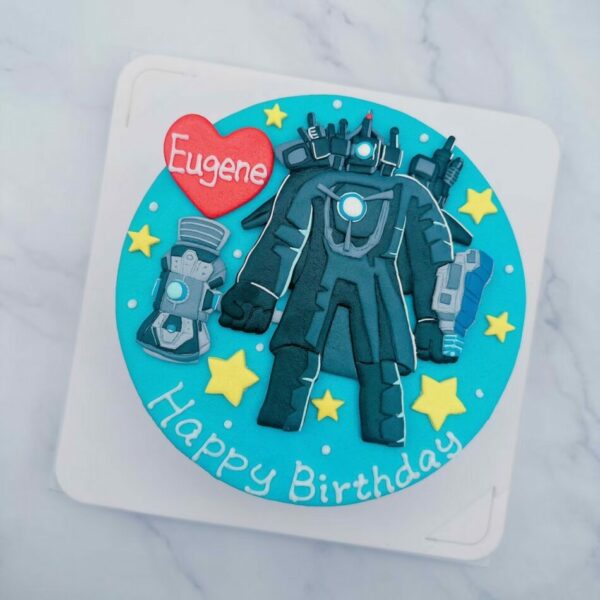 SkibidiToilet造型蛋糕推薦，泰坦監控人生日蛋糕宅配